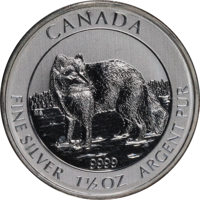 Серебряная монета Канады  