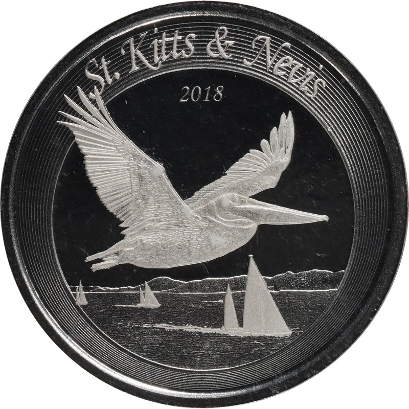 Серебряная монета Сент-Китс и Невис 