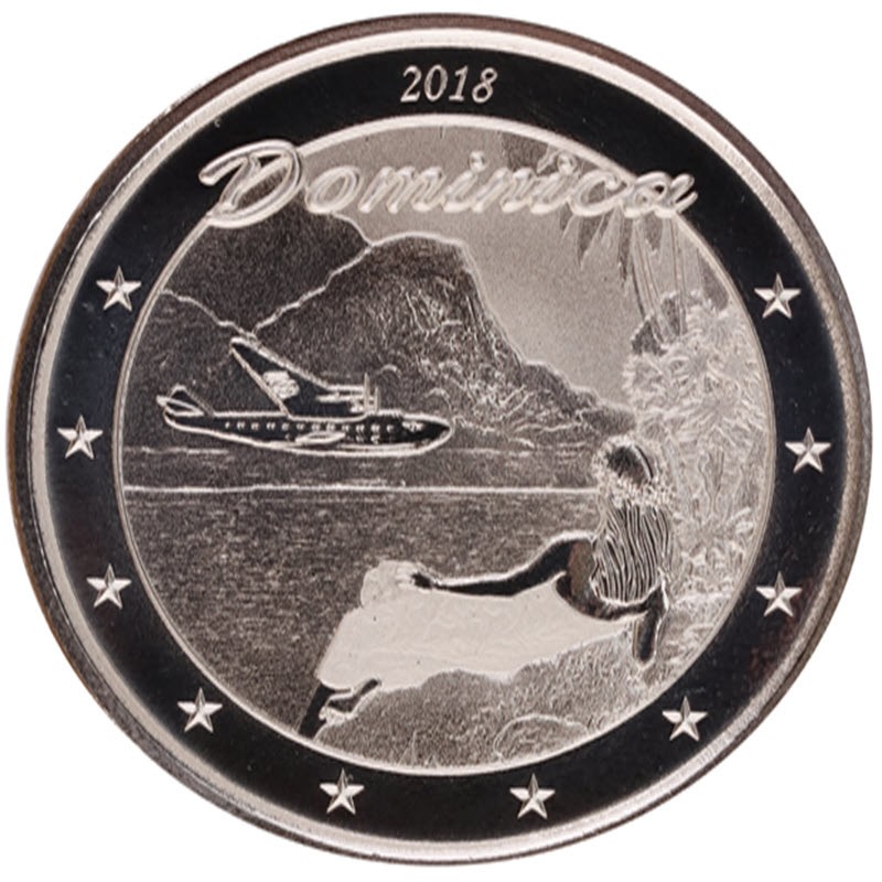 Серебряная монета Доминики 